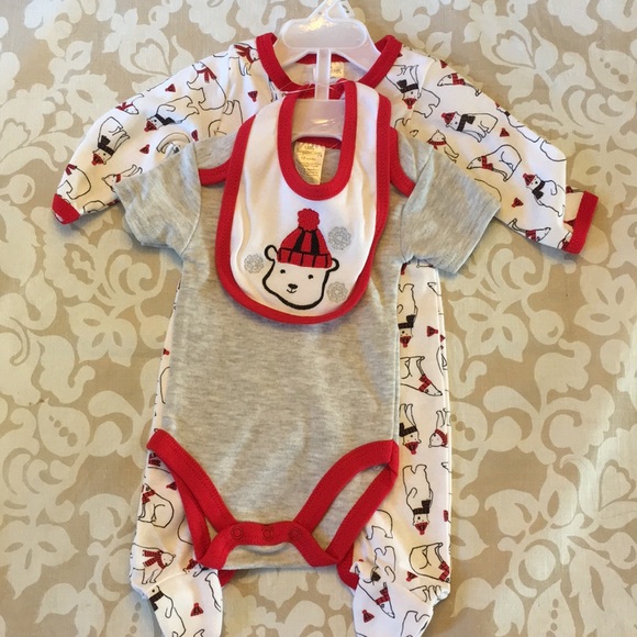 little beginnings Other - 0-3m Polar bear Christmas holidays outfit set.